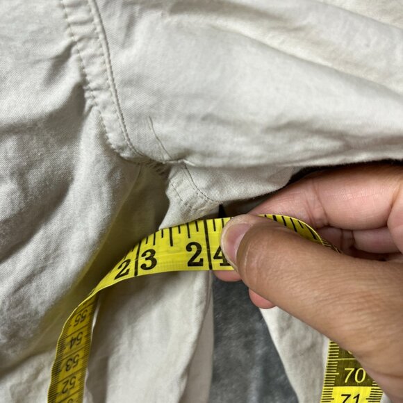 VTG J.Crew Oarsman Field Jacket Medium Beige Hooded Cotton Nylon Utility - Picture 10 of 11